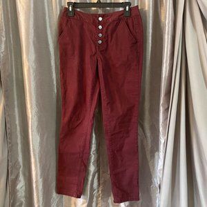 NWT - 1822 Denim, Waist 28, Maroon Button fly Jeans